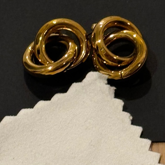 Laura Lombardi raw brass links earrings - Picture 2 of 4